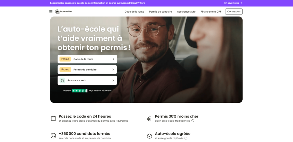 Réviser code de la route permis libre