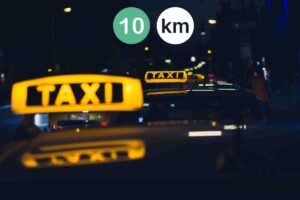 prix d'un taxi pour 10km