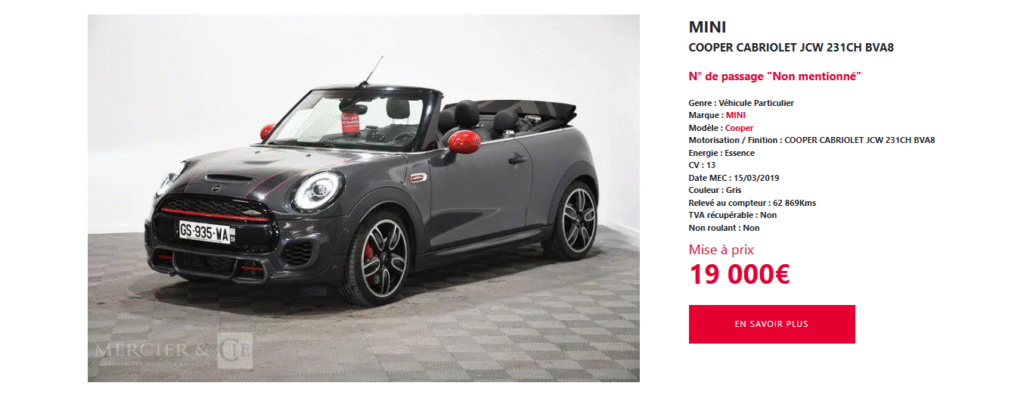 Véhicule d'occasion Mercier Auto