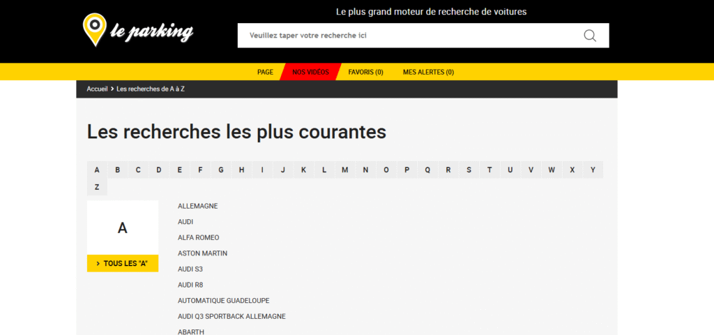 Avis sur le parking auto