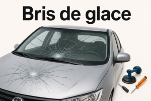 bris de glace pare-brise fissuré auto