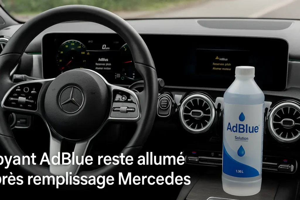 voyant adblue reste allumé après remplissage mercedes