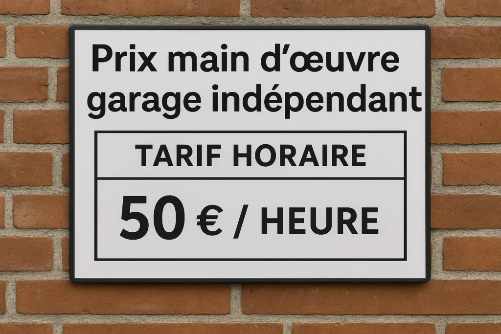prix main d'oeuvre garage independant