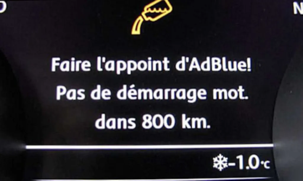 problèmes AdBlue sur un Scénic 4