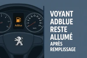 voyant adblue reste allumé après remplissage peugeot