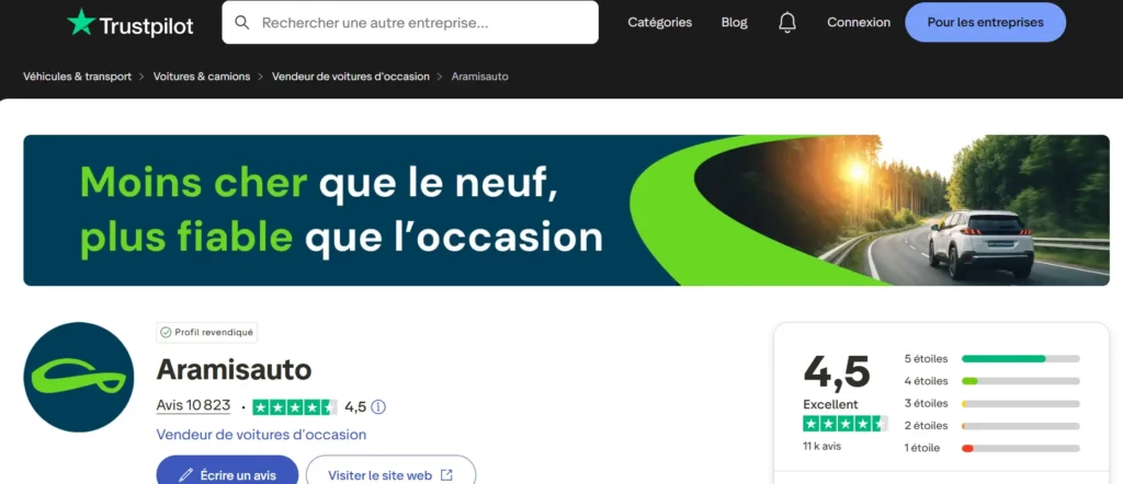 avis clients sur Aramisauto