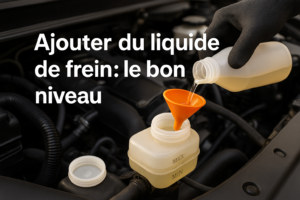 Ajouter du liquide de frein dans le réservoir jusqu’au bon niveau