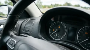 Voyant ESP ASR allumé sur le tableau de bord d'une voiture, signalant un système défaillant.